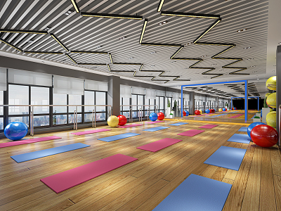 Modern Yoga Room Yoga Room 3d model