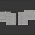 Tall And Short Modern Concrete Building Models With Balconies And Windows