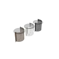 Modern Metal Side Tables with Round Tops in Black Silver and Copper Colors