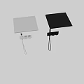 Modern Black Wall Mounted Faucet With Single Handle And Handheld Sprayer