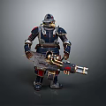Mech Warrior Mech Soldier Machine Battlearm Mechanical Battlearm Machine Fighter Robot 3d model