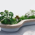 Ecological conference table greening configuration conference table seasoning table shade-happy plant configuration indoor plant configuration 3d model