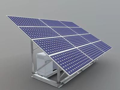 Efficient Modern Solar Power Appliance With High Quality Panels And Storage System 3d model