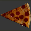 Freshly Baked Delicious Pepperoni Pizza Slice With Melted Cheese And Golden Crust
