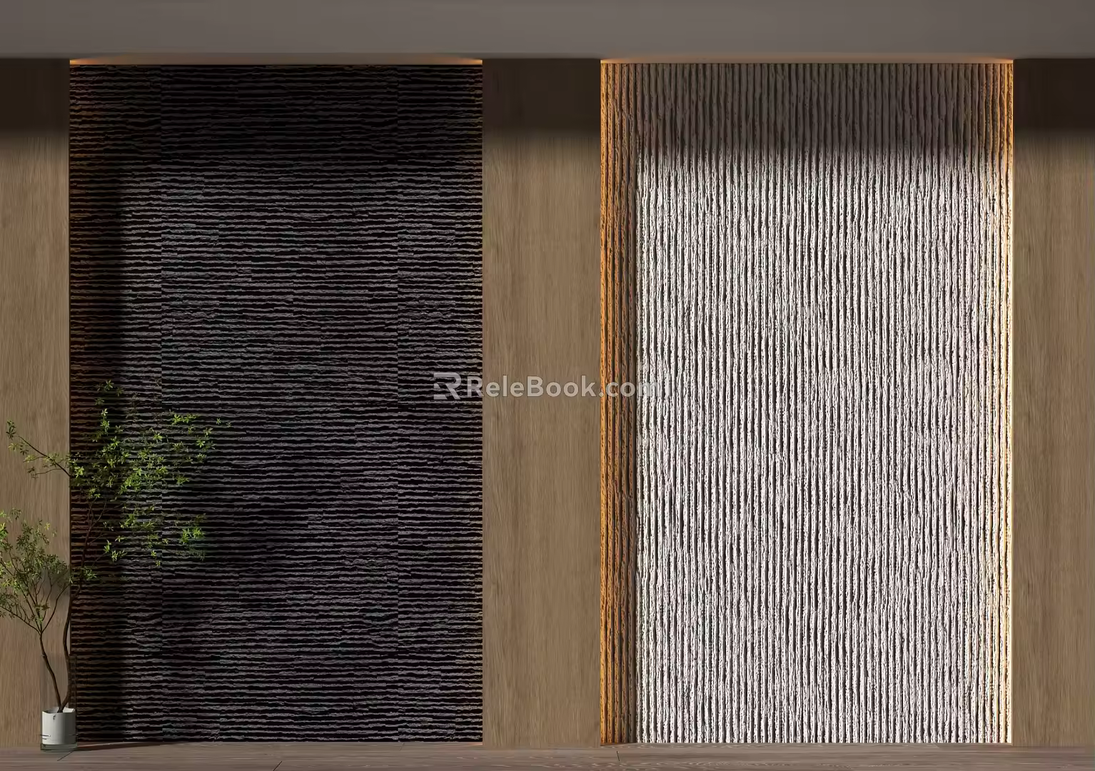 rubble background wall 3d model