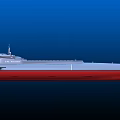 Underwater Scene Of DAS BOOT Submarine With Red Bottom And Grey Hull