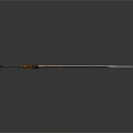 Ornate Medieval Sword With Gold Black Accents Intricate Hilt And Long Sharp Blade