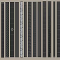 Black Strip Bathroom Accessories With Various Textures And Marble Accent For Modern Bathroom