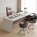 Modern Boss Office Desk and Chair Manager Office Desk and Chair Boss Office Chair 3d model