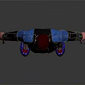 Stylish 3D Character With Red Hair Black Jacket Blue Jeans And Red Tool Belt