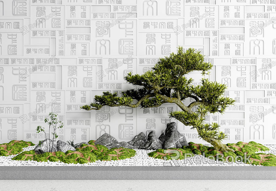 New Chinese Landscape Sick Landscape Sick Courtyard Landscape Pohan Pine model