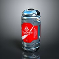 CLANE KOHL Metallic Can With Red And Silver Color Design And Secure Top Lid