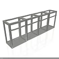 Industrial Equipment Metal Frame Structure With Multiple Compartments And Sturdy Design For Industrial Applications
