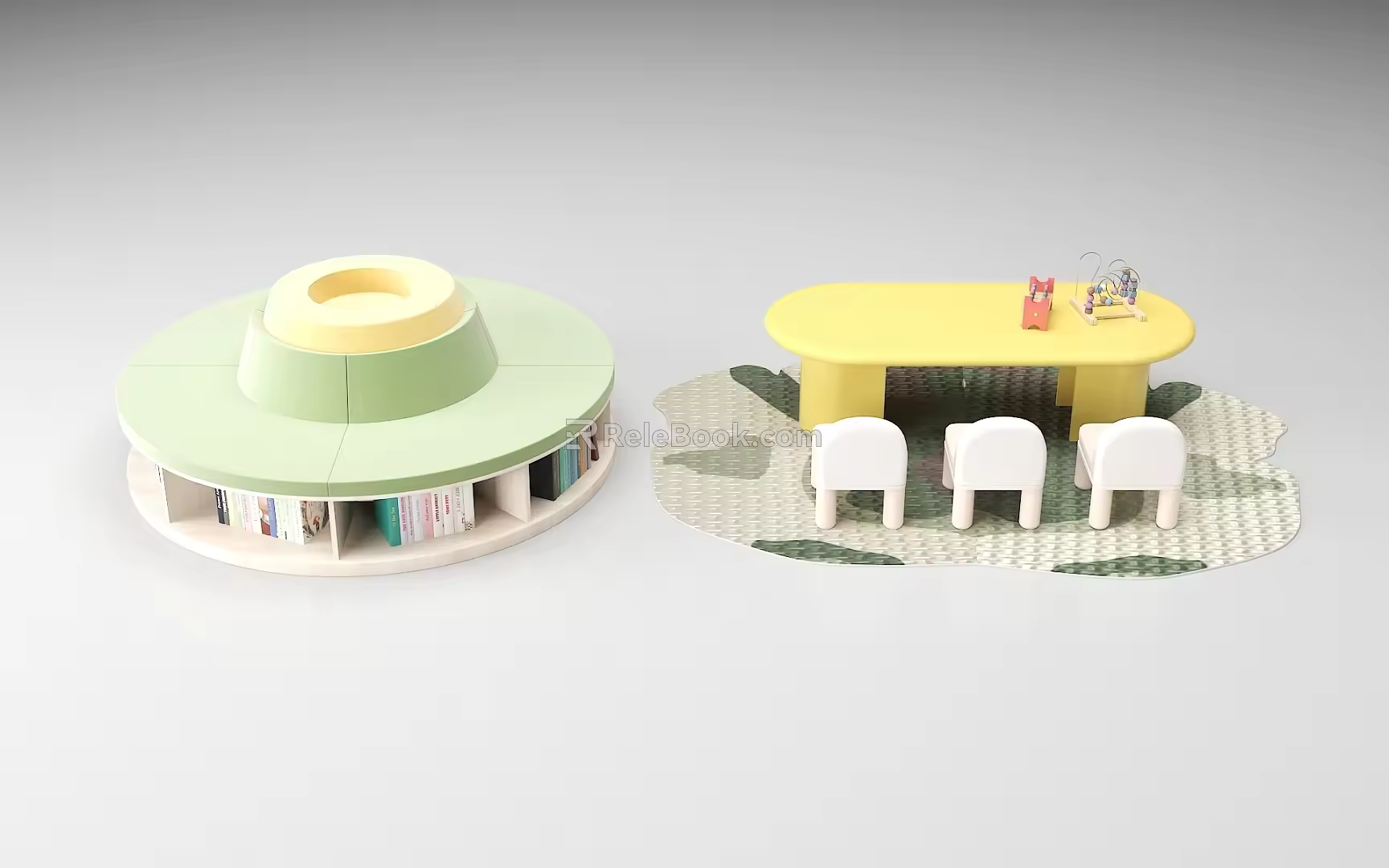 Children's tables and chairs 3d model