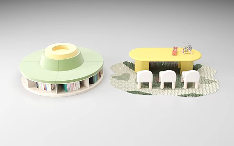 Children's tables and chairs 3d model