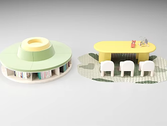 Children's tables and chairs 3d model