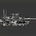 Modern Armored Military Vehicle With Camouflage Paint Antenna And Cannon Design