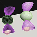 Modern Black and White Ceiling Lights with Unique Spherical and Cone Design