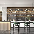 Modern Dining Table and Chair Combination 3d model