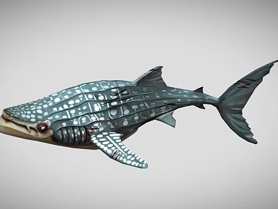 Unique Patterned Aquatic Fish With Distinctive Fins And Tail Features 3d model