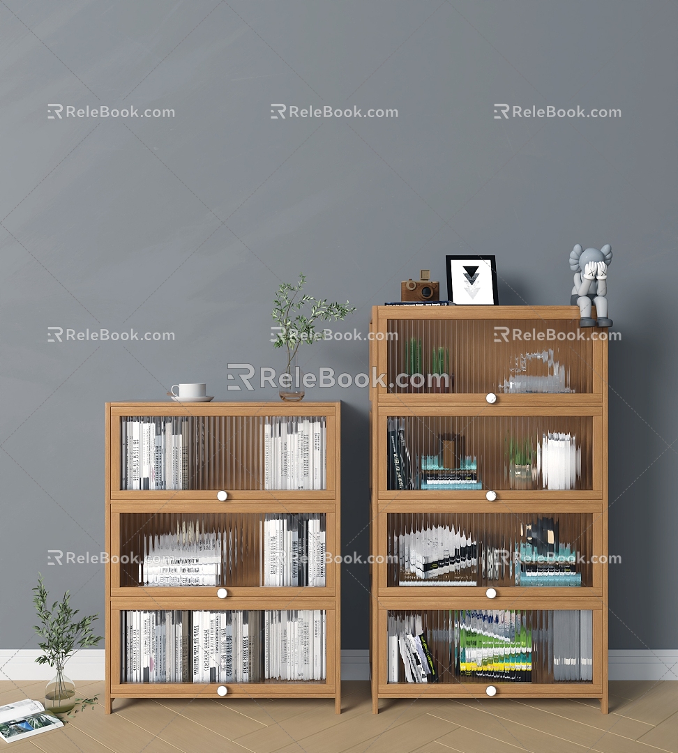 Nordic Sideboard Side Cabinet Bookcase model