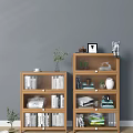 Nordic Sideboard Side Cabinet Bookcase 3d model