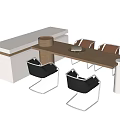 Modern Dining Table and Chair Combination Dining Chair Dining Table 3d model