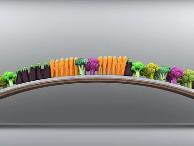 Modern landscape sketch vegetable fruit bridge 3d model Modern landscape sketch vegetable fruit bridge 3d model