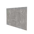 Modern 3D Wainscoting Wall Panel With Elegant Curved Wave Pattern For Interior Design 3d model