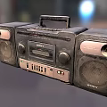 Sony Vintage Boombox With Large Speakers Control Buttons And Cassette Deck