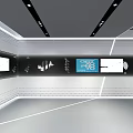 Modern Exhibition Hall Design With Digital Screens Interactive Booths And Urban Displays
