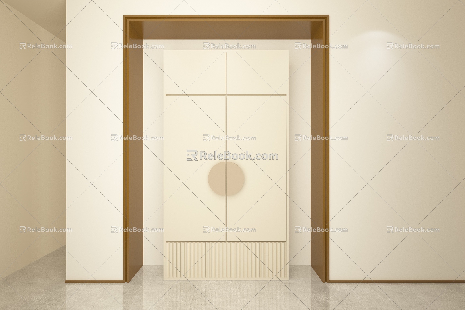 Decorative Coat Cabinet Coat Cabinet Light Luxury Wardrobe Minimalist Wardrobe 3d model