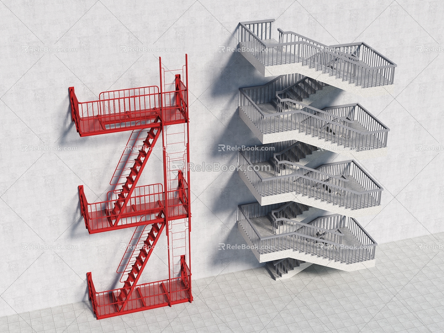 Metal Stairs 3d model