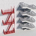 Metal Stairs 3d model