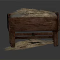 Rustic Wooden Bench With Natural Patterned Cushion And Solid Wood Frame Design