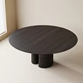 Modern round dining table 3d model