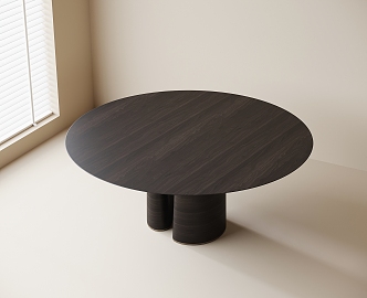 Modern round dining table 3d model