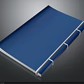 Blue Notebook With White Trim Smooth Cover For Daily Stationery Use