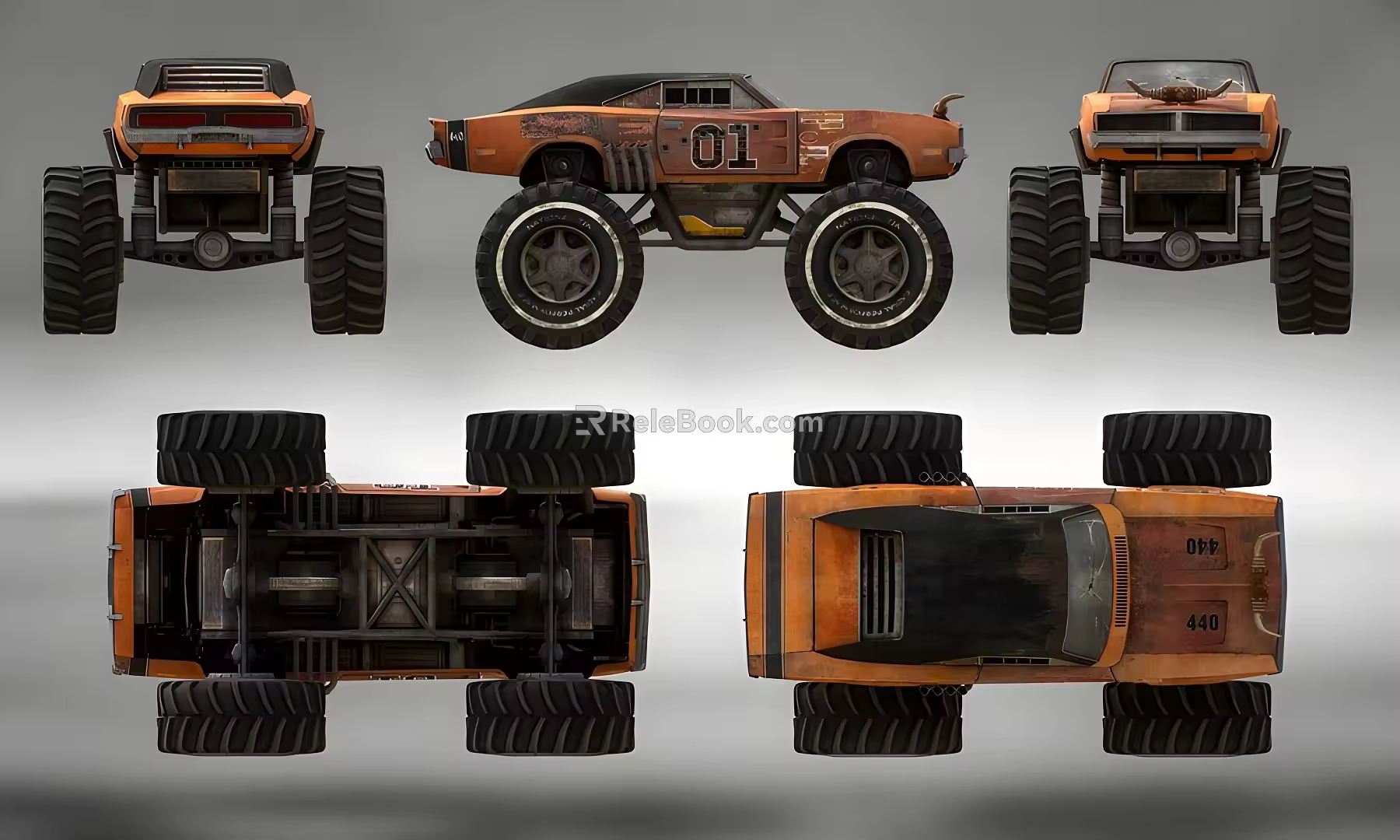 stylized vehicle 3d model