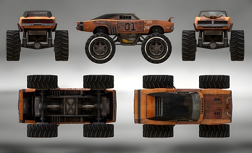 stylized vehicle 3d model