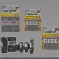 ABC Rayfire Power Batteries in AA AAA Sizes with Packaging