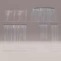 Modern Water Fountain Design With Layered Stone Structure And Flowing Water Features