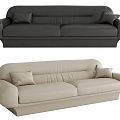 Modern Double Sofa Portuguese Leather Multiplayer Sofa 3d model