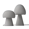 Modern White Mushroom Shaped Table Lamps With Smooth Curved Design for Home Decor