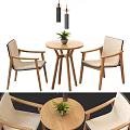 Modern leisure tables and chairs 3d model