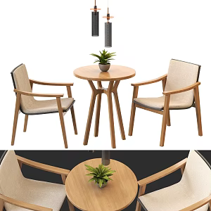Modern leisure tables and chairs 3d model