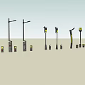 Chinese landscape lamp 3d model