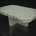 Durable Natural Stone Outdoor Table With Irregular Edge And Modern Patio Design