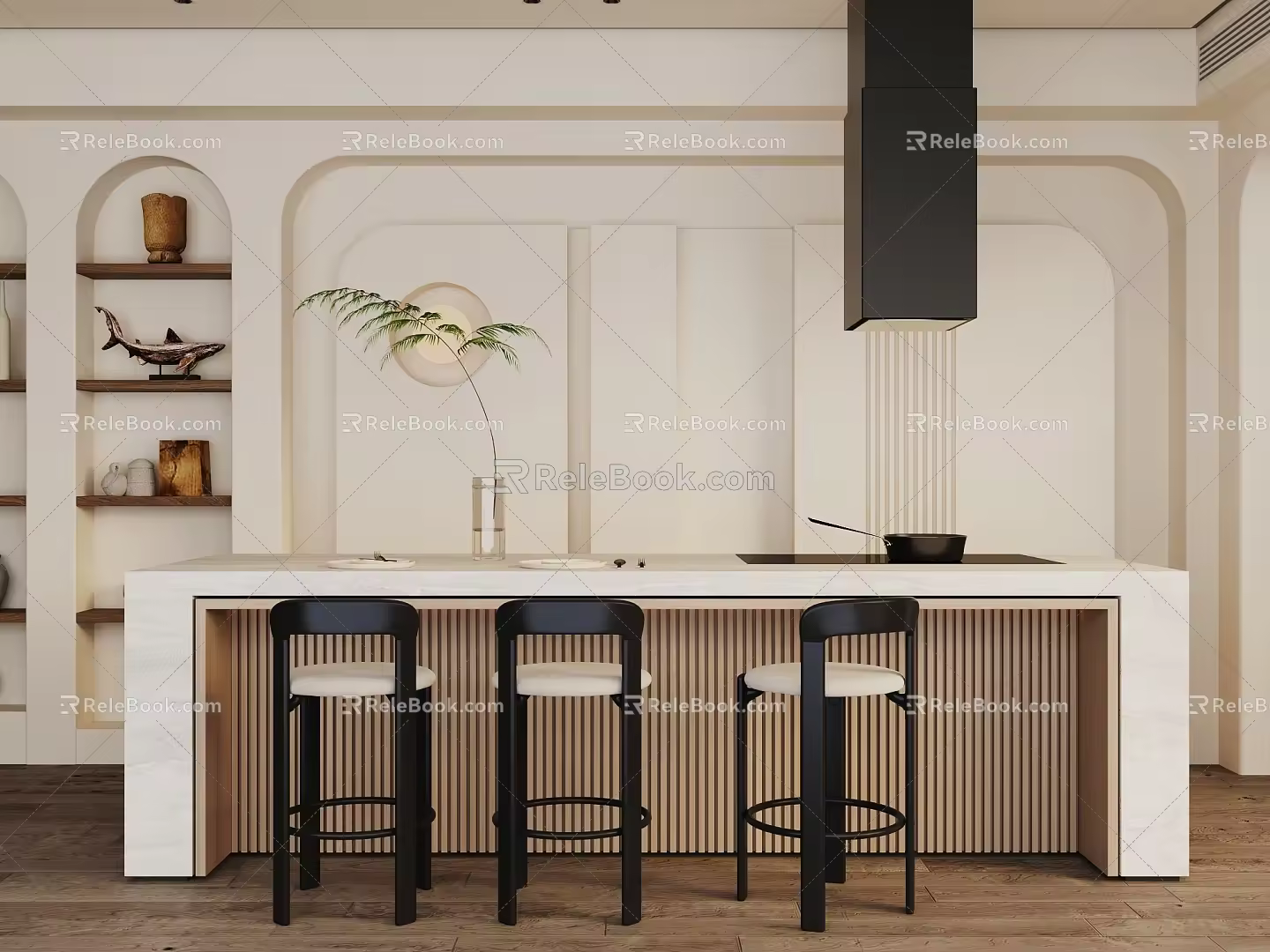Modern Restaurant Dining Table and Chair Combination Bar Table Chandelier Bar Table Dining Table Bar Chair 3d model