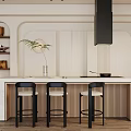 Modern Restaurant Dining Table and Chair Combination Bar Table Chandelier Bar Table Dining Table Bar Chair 3d model